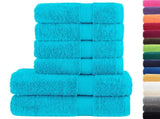 6 Piece Premium Towel Set SOLUND Turquoise 600 gsm 137566