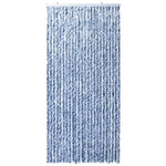 ZNTS Insect Curtain Blue, White and Silver 100x220 cm Chenille 284275
