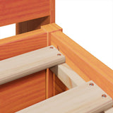 Bed Frame without Mattress Wax Brown 200x200 cm Solid Wood Pine 3323484