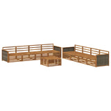 Outdoor Sofa Set 9 pcs Natural Solid Acacia Wood 3383167