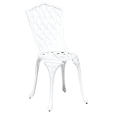 Garden Bistro Set 3 pcs White Aluminium 42002392