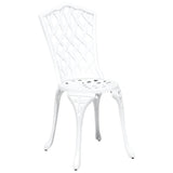 Garden Dining Set 5 pcs White Aluminium 3334710