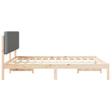 Bed Frame with Upholstered Headboard Light Grey 180 x 200 cm 877889