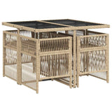 Garden Dining Set Mix Beige and Black 3210900