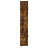 Bathroom Cabinet with Open Shelf HAARLEM Smoked Oak 896820