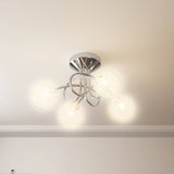 Ceiling Lamp with Mesh Wire Shades for 4 G9 LED Lights 337906