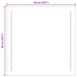 LED Bathroom Mirror Transparent 50 x 50 cm Tempered Glass 42045770