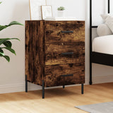 Bedside Cabinet Smoked Oak 40x40x66 cm Engineered Wood 827673