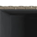 Garden Planter Grey 40x40x80 cm Poly Rattan 366415