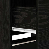 TV Cabinet with LED Black Oak 165 x 34 x 40 cm Engineered Wood 3418721