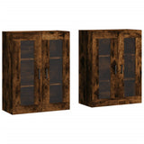 Wall Mounted Cabinets 2 pcs Smoked Oak Engineered Wood 3197942