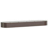 Garden Raised Bed Galvanised Steel 396x100x36 cm Brown 319005