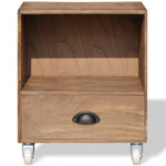 ZNTS Nightstand 2 pcs Brown Solid Wood 243162