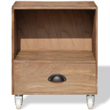 ZNTS Nightstand 2 pcs Brown Solid Wood 243162