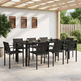Outdoor Furniture Set 7 pcs Black and Anthracite Textilene 3422883