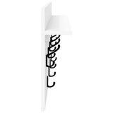 Wall-Mounted Coat Rack White 80 x 40 x 12 cm Engineered wood 874435