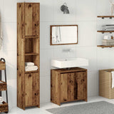 ZNTS 3 Piece Bathroom Furniture Set Old Wood Engineered Wood 3328565