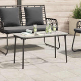 Garden Table Black 80 x 40 x 45 cm Poly Rattan 42010364