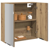 Bathroom Mirror Cabinet Artisan Oak 64x20x66.5 cm Engineered Wood 856941