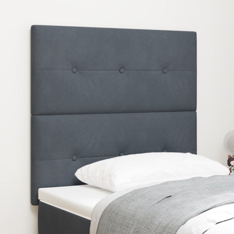 ZNTS LED Headboard Dark Grey 80 cm Velvet 3338392