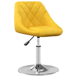 Swivel Dining Chairs 2 pcs Mustard Yellow Velvet 335290
