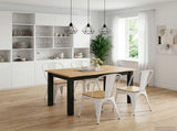 Dining Table EKAI Black 112 x 70 x 76.5 cm Solid Pine Wood 42037007