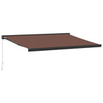 ZNTS Manual Retractable Awning Brown 400x300 cm 3215725