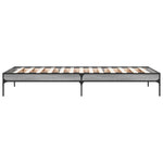 ZNTS Bed Frame Grey Sonoma 100x200 cm Engineered Wood and Metal 845029