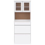 Highboard ALTA White 77x35x188cm Solid Wood Pine 3187778
