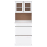 Highboard ALTA White 77x35x188cm Solid Wood Pine 3187778