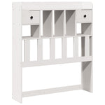 ZNTS Bookcase Bed without Mattress White 100x200 cm Solid Wood Pine 3322338