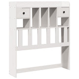 ZNTS Bookcase Bed without Mattress White 100x200 cm Solid Wood Pine 3322338