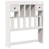 Bookcase Bed without Mattress White 90x200cm Solid Wood Pine 3322414