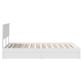 Storage Bed with Headboard White 120 x 200 cm Engineered Wood 3408480