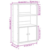 Highboard Brown Oak 62x32x103.5 cm Engineered Wood 834219