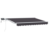 Manual Awning Frame with LEDs White and Anthracite 2.5 x 2 m 3420499