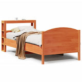 Bed Frame without Mattress Wax Brown 90x200 cm Solid Wood Pine 3306245