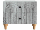 Bedside Cabinet Grey Sonoma 43 x 34.5 x 48 cm Engineered Wood 894077