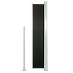 Patio Retractable Side Awning 120x500 cm Black 48388