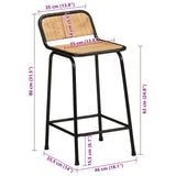 Bar Stools 2 pcs 46x35.5x80 cm Solid Wood Rough Mango 4013530