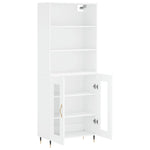 Highboard White 69.5x34x180 cm Engineered Wood 3189293