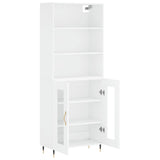Highboard White 69.5x34x180 cm Engineered Wood 3189293