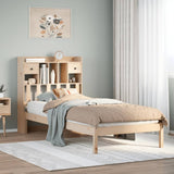 Bookcase Bed without Mattress 75x190 cm Small Single Solid Wood Pine 3321610