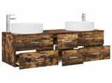 Bathroom Furniture Set 3 pcs Smoked Oak 49.5 x 44.5 x 65.5 cm 3405959