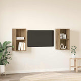 TV Cabinet Set Wall-mounted 2 pcs Artisan Oak 37 x 37 x 72 cm 3393557