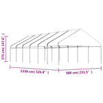 Gazebo with Roof White 13.38x5.88x3.75 m Polyethylene 3155522
