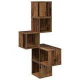 Wall Corner Shelf Old Wood 48 x 48 x 120 cm Engineered Wood 8012234