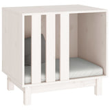 Dog House White 60x45x57 cm Solid Wood Pine 822477