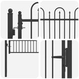 Fence Gate HORST 100 x 125 cm Metal Black Lockable 42034055