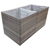 Garden Planter Grey 157x80x80 cm Poly Rattan 319178
